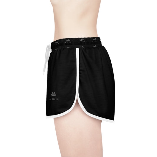 In black Women's Relaxed Shorts