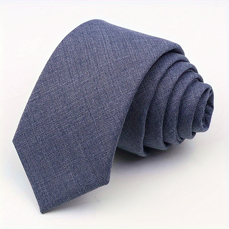 Premium Men's Bamboo Fiber Tie - Anti-Wrinkle, Smooth Suit Fabric in Sand Gray, Dust Green, Blue, Pink | 6cm Wide, Ideal for Weddings & Parties, Business Suit Tie|Smooth Texture Tie|Highquality Weave