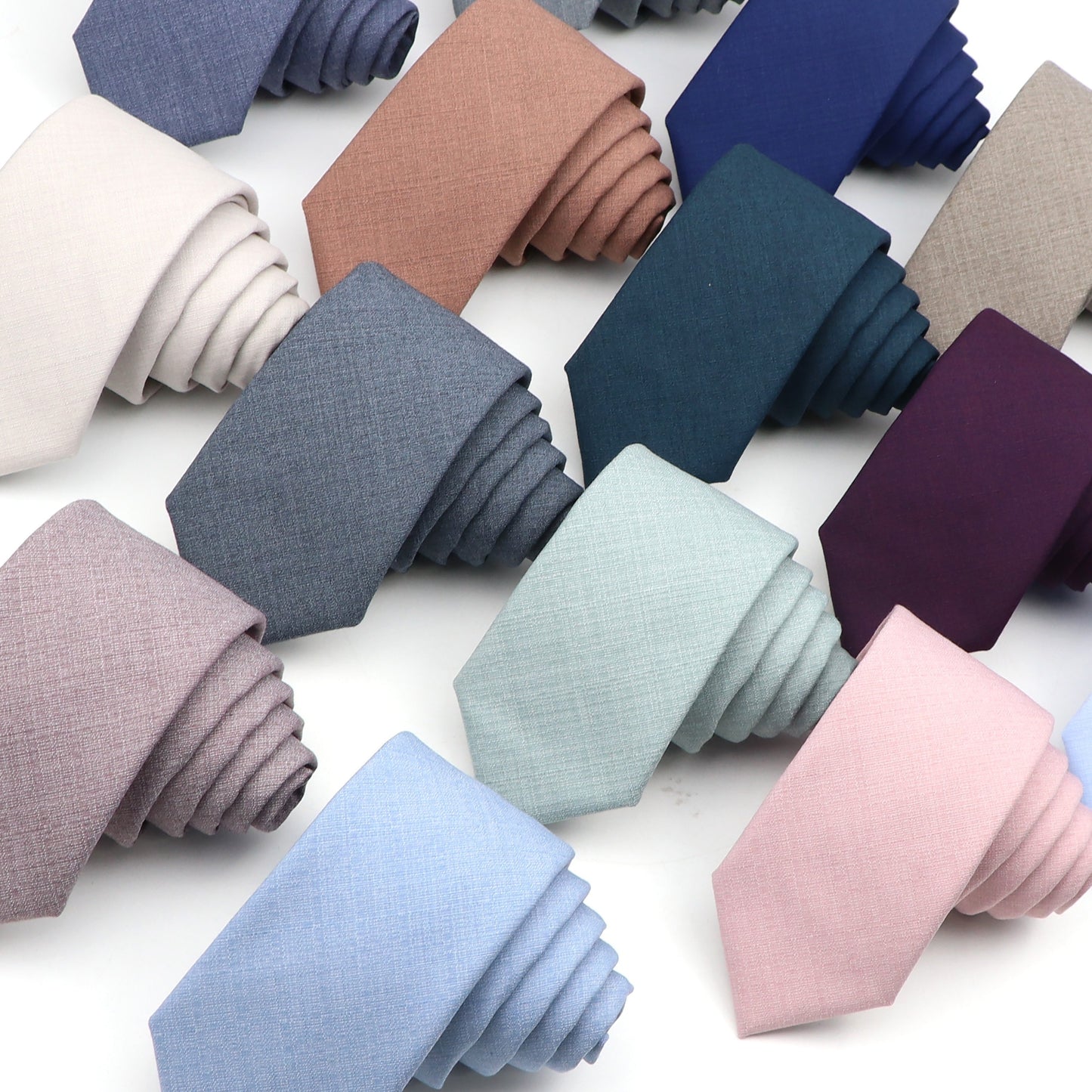 Premium Men's Bamboo Fiber Tie - Anti-Wrinkle, Smooth Suit Fabric in Sand Gray, Dust Green, Blue, Pink | 6cm Wide, Ideal for Weddings & Parties, Business Suit Tie|Smooth Texture Tie|Highquality Weave