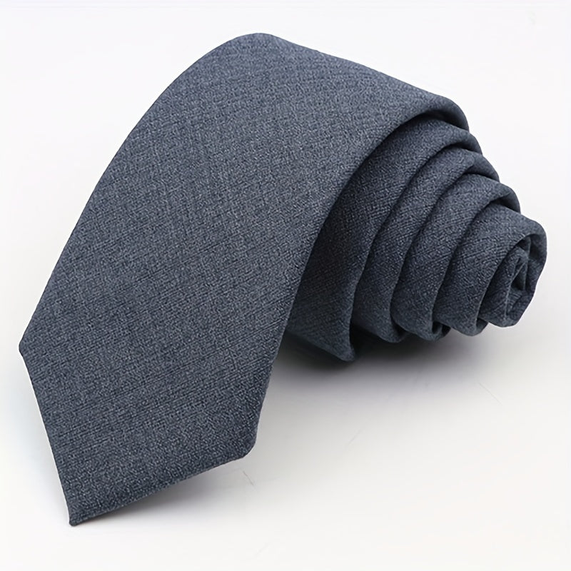 Premium Men's Bamboo Fiber Tie - Anti-Wrinkle, Smooth Suit Fabric in Sand Gray, Dust Green, Blue, Pink | 6cm Wide, Ideal for Weddings & Parties, Business Suit Tie|Smooth Texture Tie|Highquality Weave