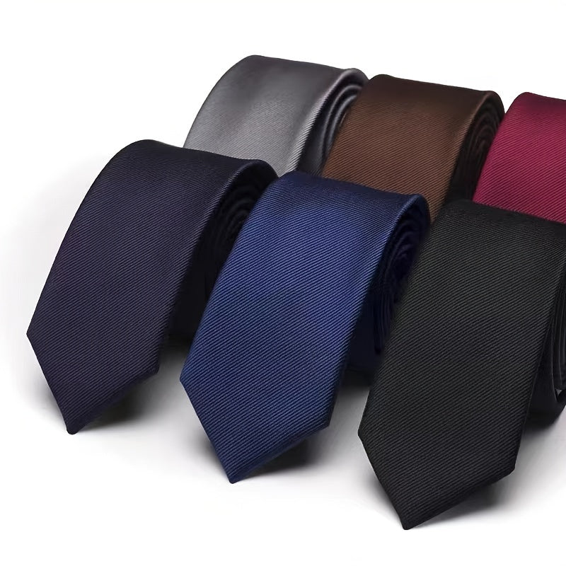 A Solid Color Handcrafted Narrow Tie With A Width Of 6cm Is Suitable For Various Occasions Such As Workplace Interviews, Meetings, Banquets, And Weddings.