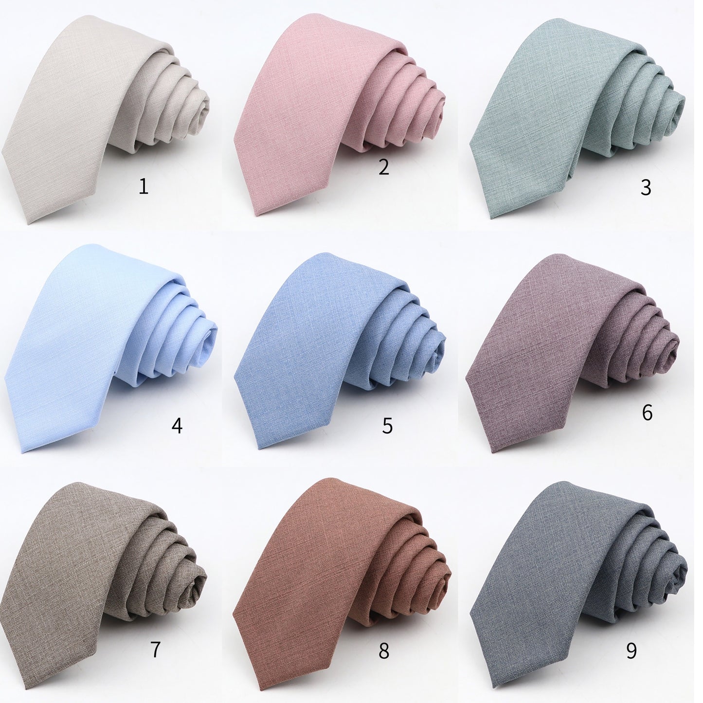 Premium Men's Bamboo Fiber Tie - Anti-Wrinkle, Smooth Suit Fabric in Sand Gray, Dust Green, Blue, Pink | 6cm Wide, Ideal for Weddings & Parties, Business Suit Tie|Smooth Texture Tie|Highquality Weave