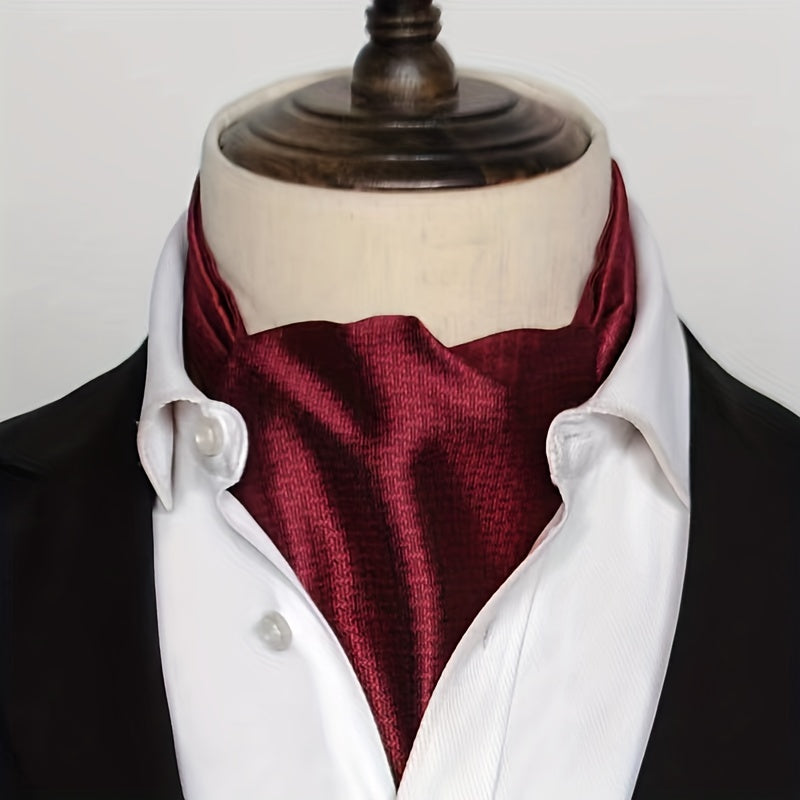 Retro Men's Long Double-sided Shirt Scarf, Casual Gentleman Scarf, Business Formal Wear Spring Autumn Winter Scarf, Ideal choice for Gifts