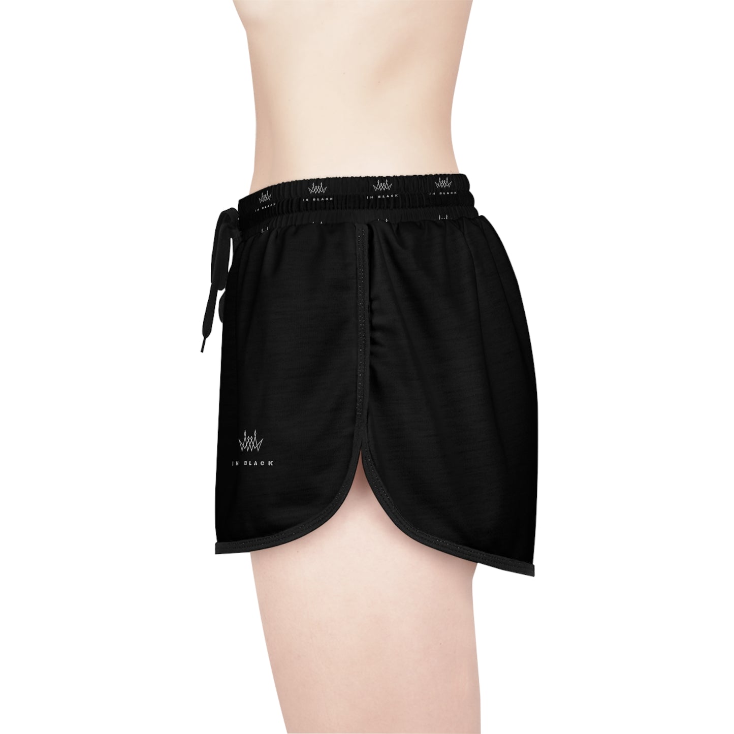 In black Women's Relaxed Shorts