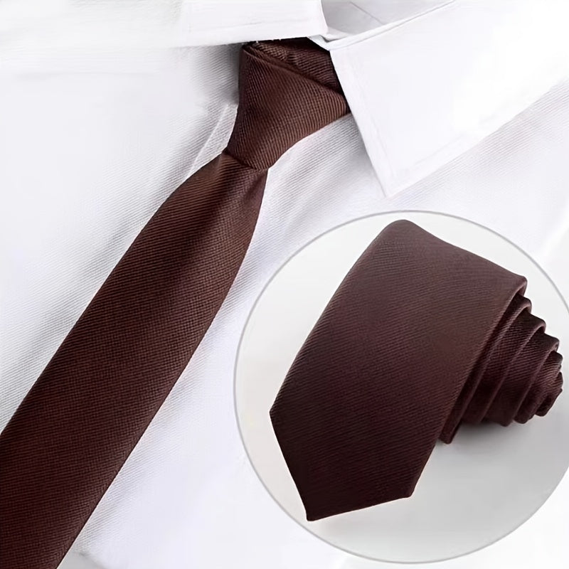 A Solid Color Handcrafted Narrow Tie With A Width Of 6cm Is Suitable For Various Occasions Such As Workplace Interviews, Meetings, Banquets, And Weddings.