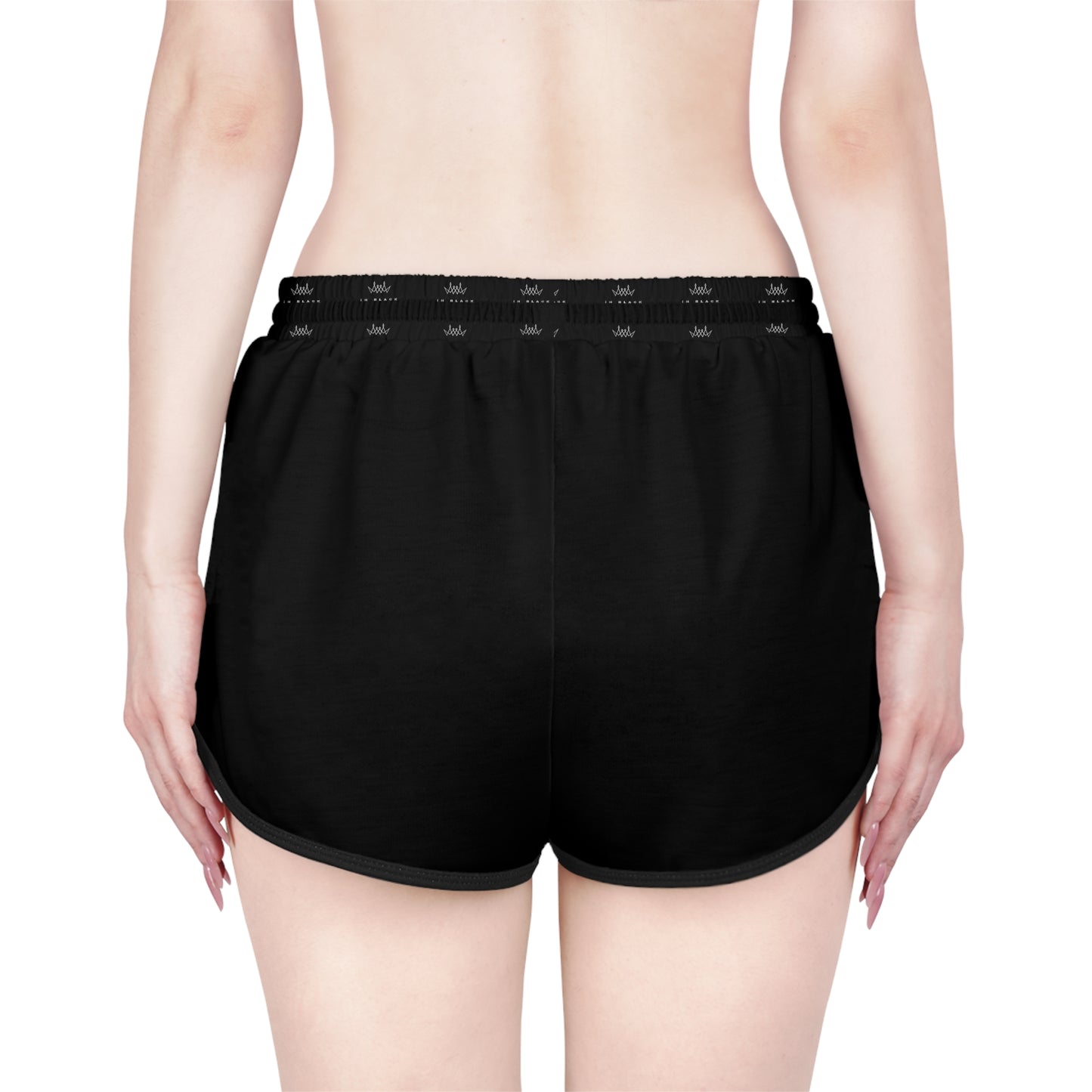 In black Women's Relaxed Shorts