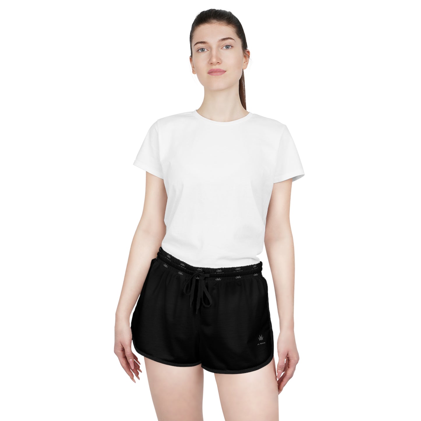 In black Women's Relaxed Shorts