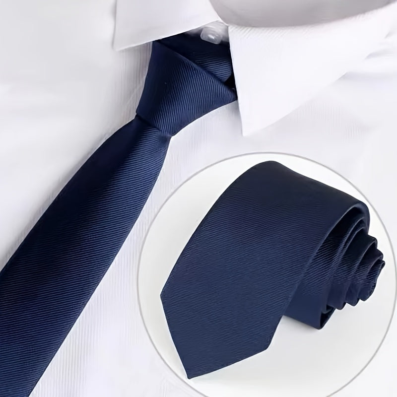 A Solid Color Handcrafted Narrow Tie With A Width Of 6cm Is Suitable For Various Occasions Such As Workplace Interviews, Meetings, Banquets, And Weddings.