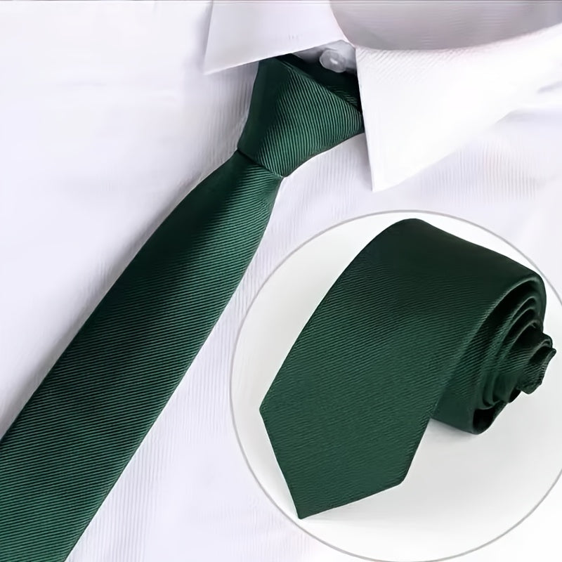 A Solid Color Handcrafted Narrow Tie With A Width Of 6cm Is Suitable For Various Occasions Such As Workplace Interviews, Meetings, Banquets, And Weddings.