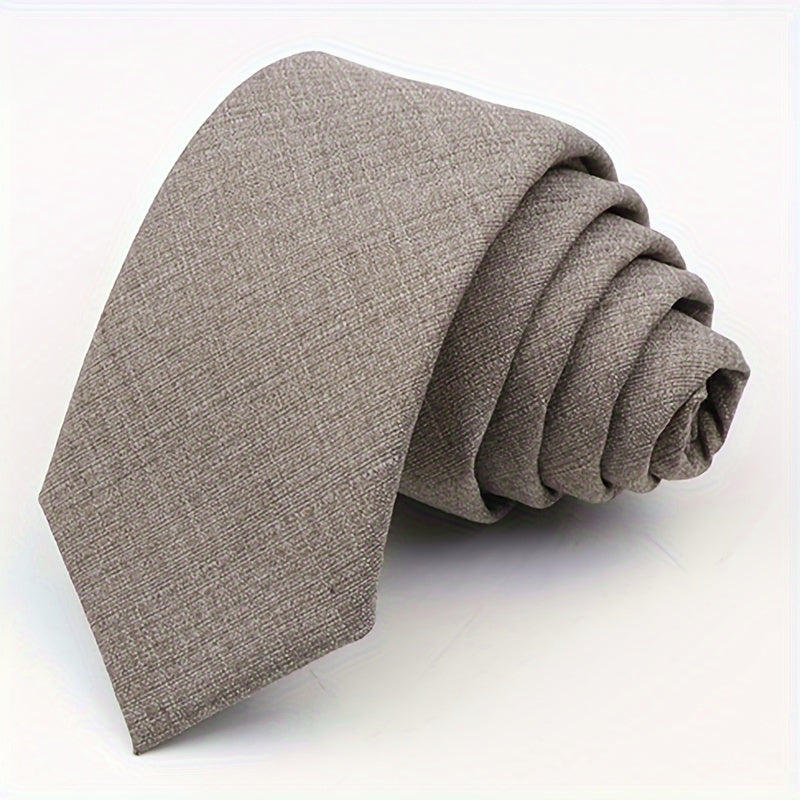 Premium Men's Bamboo Fiber Tie - Anti-Wrinkle, Smooth Suit Fabric in Sand Gray, Dust Green, Blue, Pink | 6cm Wide, Ideal for Weddings & Parties, Business Suit Tie|Smooth Texture Tie|Highquality Weave