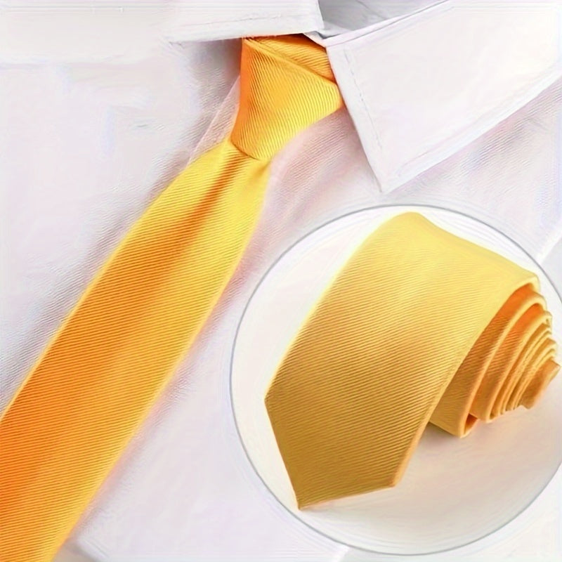 A Solid Color Handcrafted Narrow Tie With A Width Of 6cm Is Suitable For Various Occasions Such As Workplace Interviews, Meetings, Banquets, And Weddings.