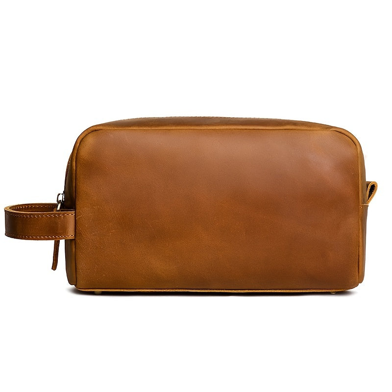 Men's Vintage Genuine Leather Make-Up Bag, Toiletry Bags