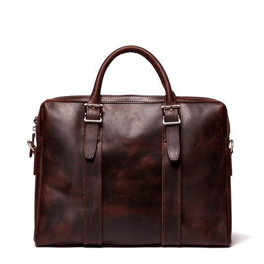 Men's Vintage New Leather Handbag, Large Capacity Computer Bag, Top Layer Cowhide Shoulder Bag, Business Briefcase, Ideal choice for Gifts