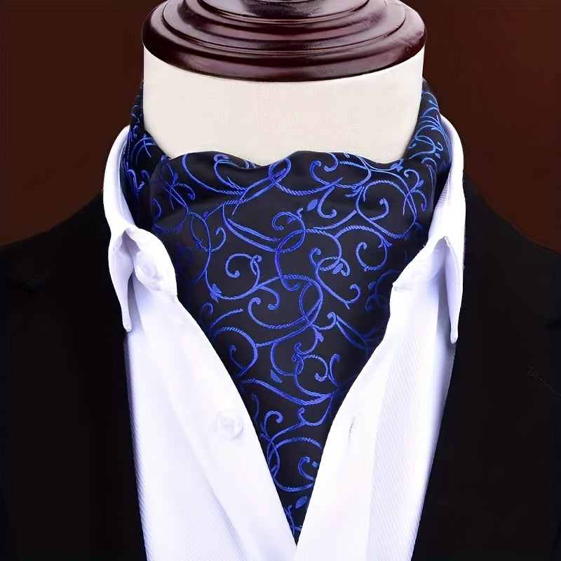 Retro Men's Long Double-sided Shirt Scarf, Casual Gentleman Scarf, Business Formal Wear Spring Autumn Winter Scarf, Ideal choice for Gifts