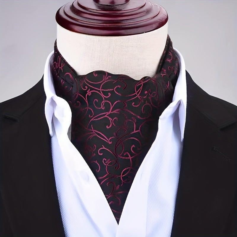 Retro Men's Long Double-sided Shirt Scarf, Casual Gentleman Scarf, Business Formal Wear Spring Autumn Winter Scarf, Ideal choice for Gifts