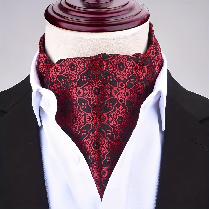 Retro Men's Long Double-sided Shirt Scarf, Casual Gentleman Scarf, Business Formal Wear Spring Autumn Winter Scarf, Ideal choice for Gifts