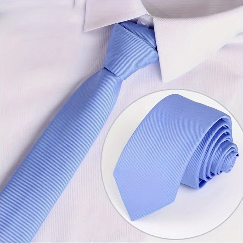 A Solid Color Handcrafted Narrow Tie With A Width Of 6cm Is Suitable For Various Occasions Such As Workplace Interviews, Meetings, Banquets, And Weddings.